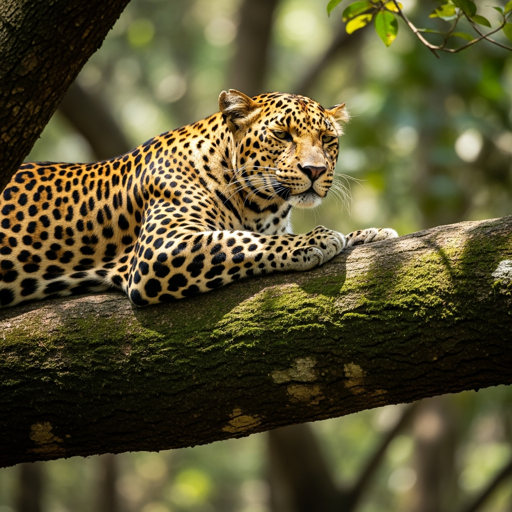Leopard on tree